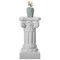 Decorative Fiberglass White Plinth Roman Style Column Ionic Piller Pedestal Vase Stand for Wedding or Party, Living Room, or Dining Room Decor - Photography Props - Sculpture Display - Greek-inspired Luxury Decor Piece with Ornate Accents